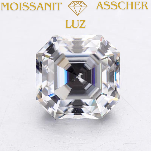 Moissanit LUZ 3,0 mm / Asscher/ DEF / VS