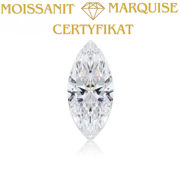 Moissanit Certyfikat 5,0 - 10,0 mm / Marquise / DEF / VS