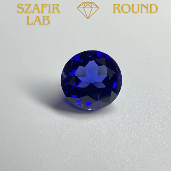 Szafir lab Round / 6,5 mm / Royal blue