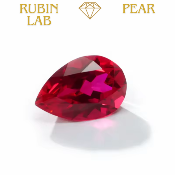 Rubin Lab Pear / 8x6 mm / Pigeon blood