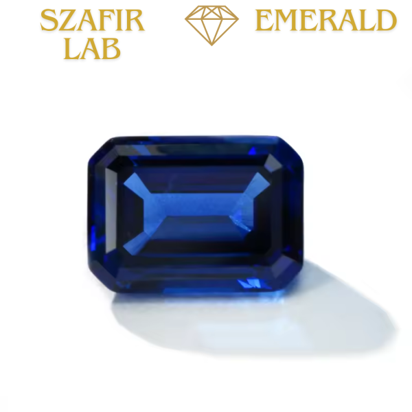 Szafir lab Emerald / 6x4 mm / Royal blue