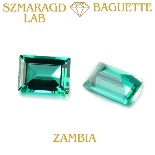 Szmaragd Lab Baguette / 7,0 x 5,0 mm / Zambia