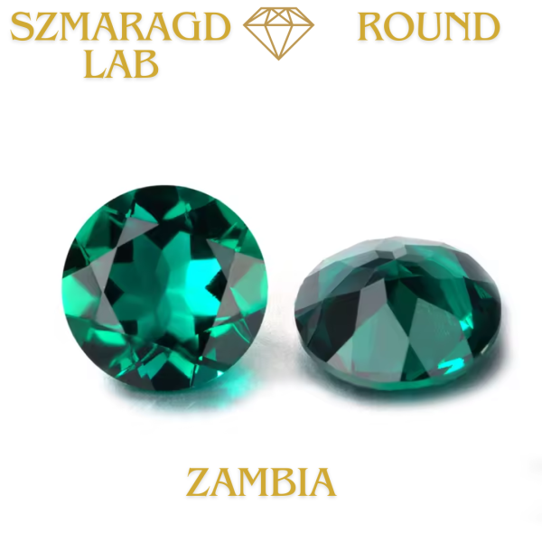 Szmaragd Lab Round / 8,0 mm / Zambia