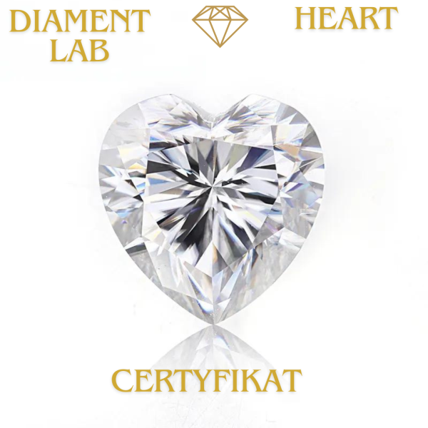 Diament Lab Heart 1,03 ct / D / VVS2 Certyfikat